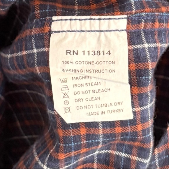 Billy Reid 100% Cotton Standard Cut Collared Plaid Shirt - Picture 4 of 4